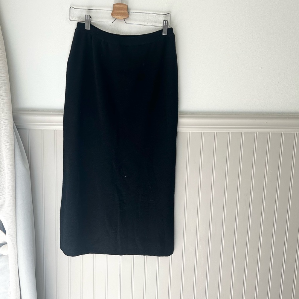 Vintage Jessica Holbrook Small Black Merino Wool Skirt Made in Australia